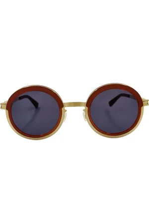 MYKITA Sunglasses, unisex, , ONE SIZE, Vintage Round Sunglasses Red/Gold