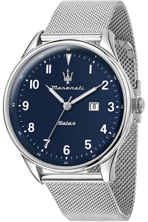 Maserati Watches, male, , ONE SIZE, Tradizione Solar Watch Stainless Steel Blue