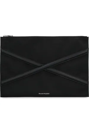 Alexander McQueen Logo Nylon Pouch with Leather Details