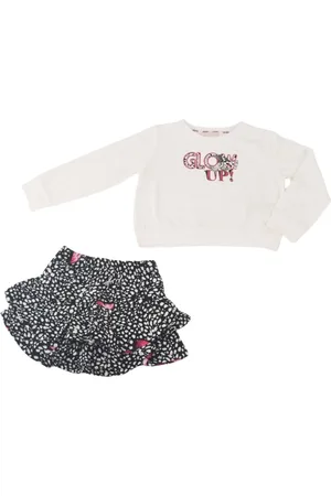 Liu Jo Sets, female, , 2 Y, Animalier Butterfly Print Long Sleeve T-shirt and Skirt Set