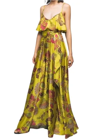 GAËLLE Maxi Dresses, female, , S, Elegant Satin Dress with Dynamic Cut