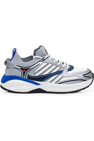 Dsquared2 Sneakers, male, , 6 UK, Silver Mesh Lace-Up Trainers