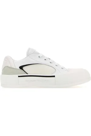 Alexander McQueen Sneakers, male, , 7 UK, Canvas and Leather Plimsoll Trainers