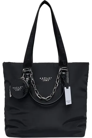 Replay Tote Bags, female, , ONE SIZE, Stylish Croc Print Tote Bag