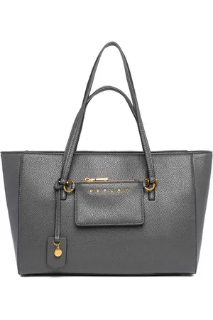 Replay Tote Bags, female, , ONE SIZE, Stylish Grey Handbag with Top Handles