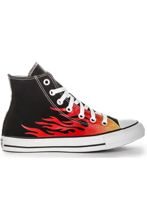 Converse Sneakers, male, , 3 UK, Flame Hi Black Red Trainers