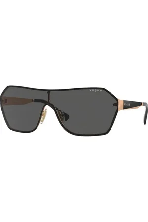 vogue Sunglasses, male, , 41 MM, Gold Frame Dark Grey Lens Sunglasses
