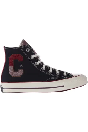 Converse Sneakers, male, , 3 1/2 UK, Letter C Navy Red High Top Trainers