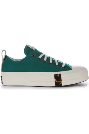 Converse Sneakers, female, , 5 UK, Tortoise Shell Platform Trainers Teal