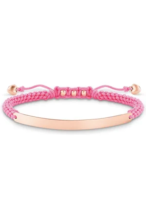 Thomas Sabo Bracelets, female, , ONE SIZE, Pink/Rosegold Bracelet, 925 Silver, Nylon