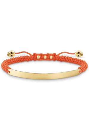 Thomas Sabo Bracelets, female, , ONE SIZE, Orange Gold Bracelet Nylon 925 Silver