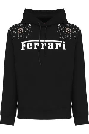 FERRARI Hoodies, male, , L, Hoodie with Contrasting Logo