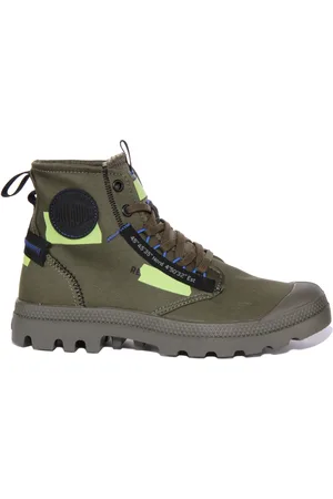 Palladium Lace-up Boots, male, , 4 UK, Canvas Ankle Boots in Olive