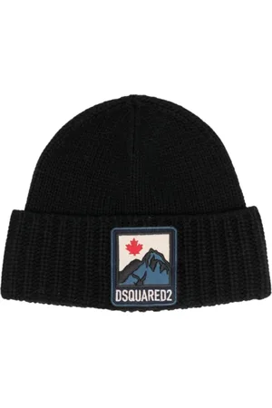 Dsquared2 Mountain Patch Wool Cashmere Beanie