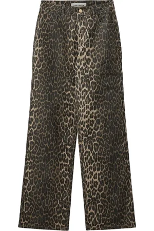 Sofie Schnoor Wide Trousers, female, , XL, Leopard Print Denim Trousers Snos606