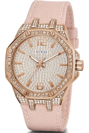 Guess Watches, female, , ONE SIZE, Shimmer Full Crystal Nylon Watch