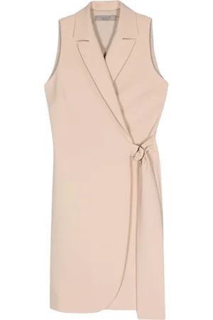 D.EXTERIOR Crepe Wrap Midi Dress