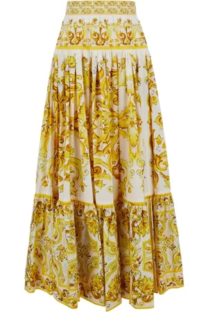 Dolce & Gabbana Maxi Skirts, female, , XS, Maiolica Long Skirt
