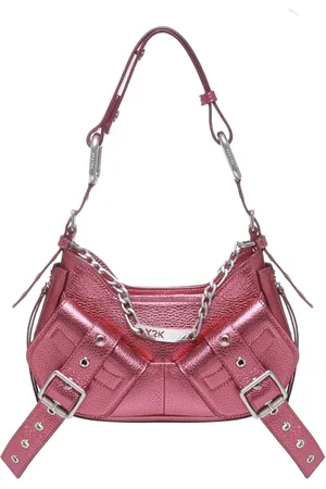 BIASIA Shoulder Bags, female, , ONE SIZE, Metallic Magenta Leather Shoulder Bag