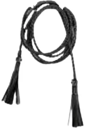 Max Mara Woven Leather Belt with Monogram Buckle