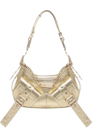 BIASIA Shoulder Bags, female, , ONE SIZE, Golden Leather Shoulder Bag with Zip