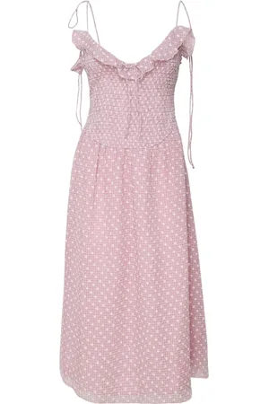 For Love & Lemons Midi Dresses, female, , XS, Retro Ruffled Neckline Dress