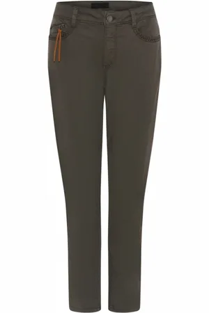 C.ro Dark Army Bitten Trousers with Zip Detail