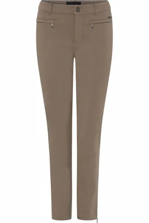 C.ro Slim-fit Trousers, female, , XS, Stylish Zipper Straw Trousers