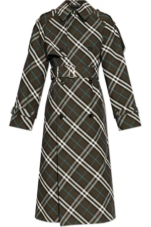 Burberry Trench Coats, female, , 3XS, Check Pattern Trench Coat