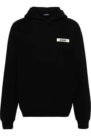 Jacquemus Hoodies, male, , L, Luxury Cotton Hoodie with Logo Patch