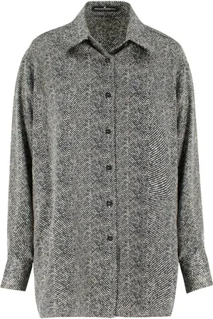 ERMANNO SCERVINO Shirts, female, , 2XS, Luxurious Silk Zigzag Pattern Shirt