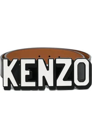 Kenzo Leather Belt With Logo Buckle