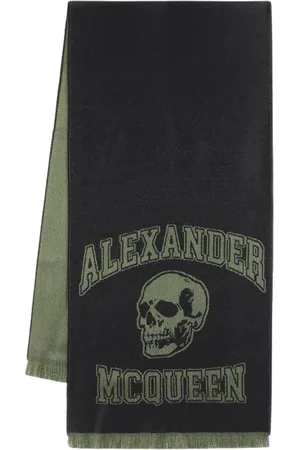 Alexander McQueen Winter Scarves, male, , ONE SIZE, Varsity Skull Logo Scarf