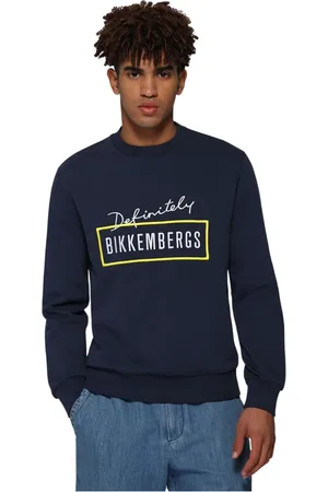 Bikkembergs Sweatshirts, male, , M, Navy Regular Pull Jumper