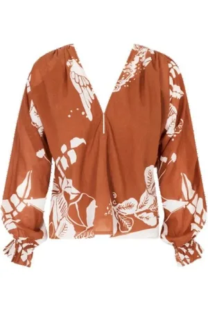 MARE DI LATTE Blouses, female, , ONE SIZE, Divya Blouse with Palladio Print