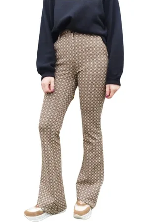Liu Jo Straight Trousers, female, , L, Printed Flare Trousers