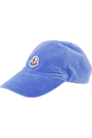 Moncler Velvet Cap with Logo Patch