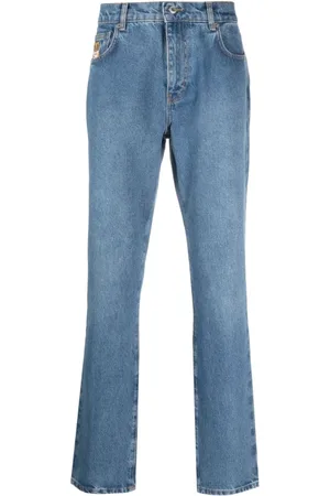 Moschino Leo Teddy-print Straight-leg Jeans