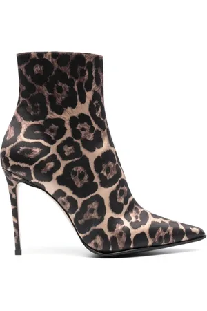 LE SILLA Leopard Print Pointed Toe Boots