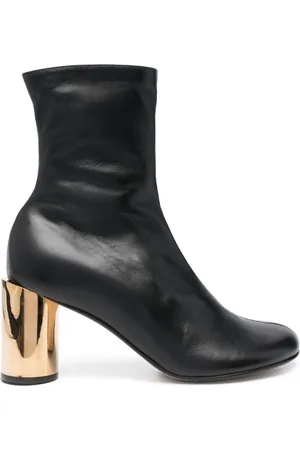Lanvin Heeled Boots, female, , 5 UK, Leather Round-Toe Boots