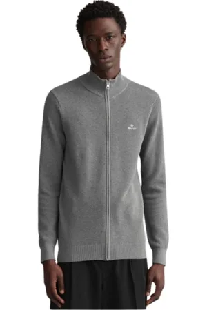 GANT Slim Fit Zip-Up Cotton Piqué Vest