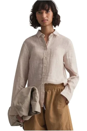 GANT Shirts, female, , 2XL, Regular Fit Linen Shirt