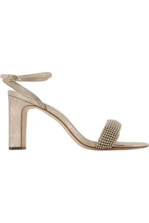 Loeffler Randall Rhinestone Almond Toe Sandals - Cappuccino Leather