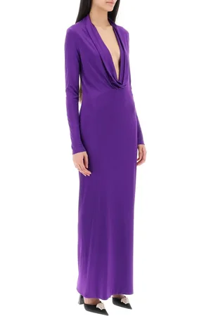 VERSACE Maxi Dresses, female, , S, Cowl Neck Maxi Dress