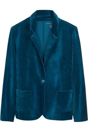 Majestic Blazers, female, , L, Soft Knitted Velveteen Jacket with Pearl Button