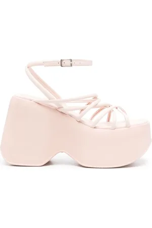 vic matiè Leather Crossover Sandals