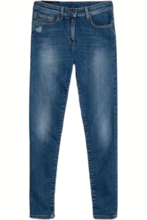 Twin-Set Skinny Jeans, female, , W27, Super Skinny Denim with Rhinestone Heart