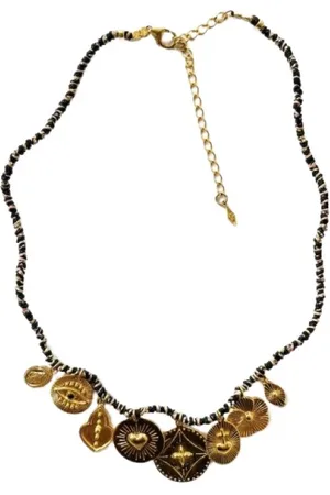Gachon Pothier Necklaces, female, , ONE SIZE, Woven Medal Necklace
