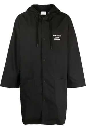 Drôle de Monsieur Parkas, male, , M, Printed Hooded Parka with Slogan