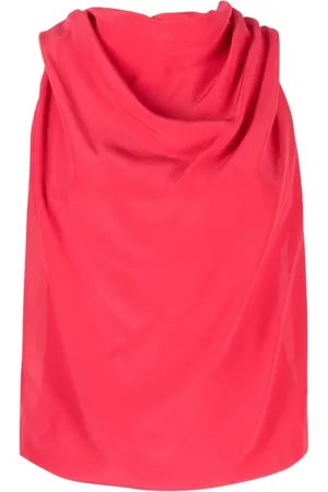 Lanvin Sleeveless Tops, female, , M, Luxurious Pink Silk Sleeveless Top